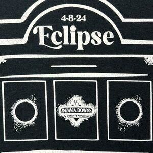 April 8 2024 Eclipse Black XL Tee Shirt Batavia Downs NWOT never worn a7